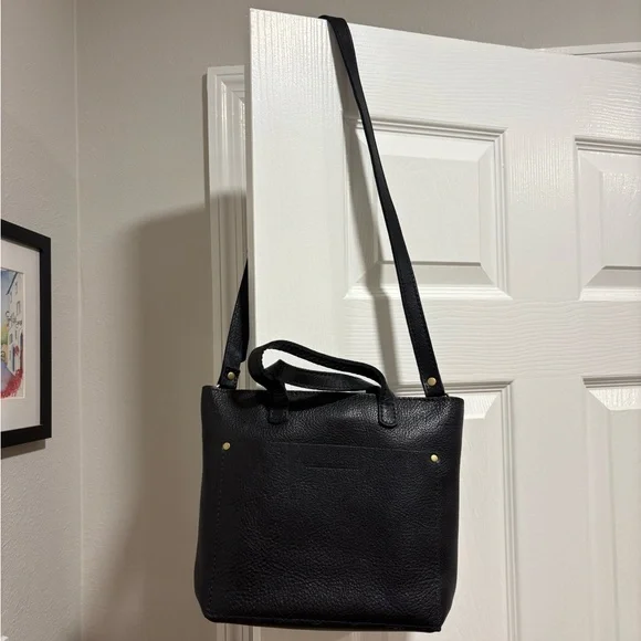 Portland Leather Black Tote Bag - Picture 2 of 4